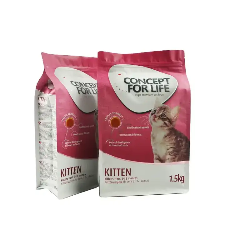 Flat Bottom Cat Food Bags product packaging photo