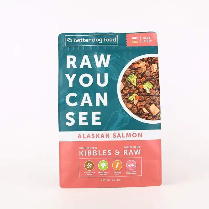 Zipper Flat Bottom Pet Food Bags product packaging photo 2