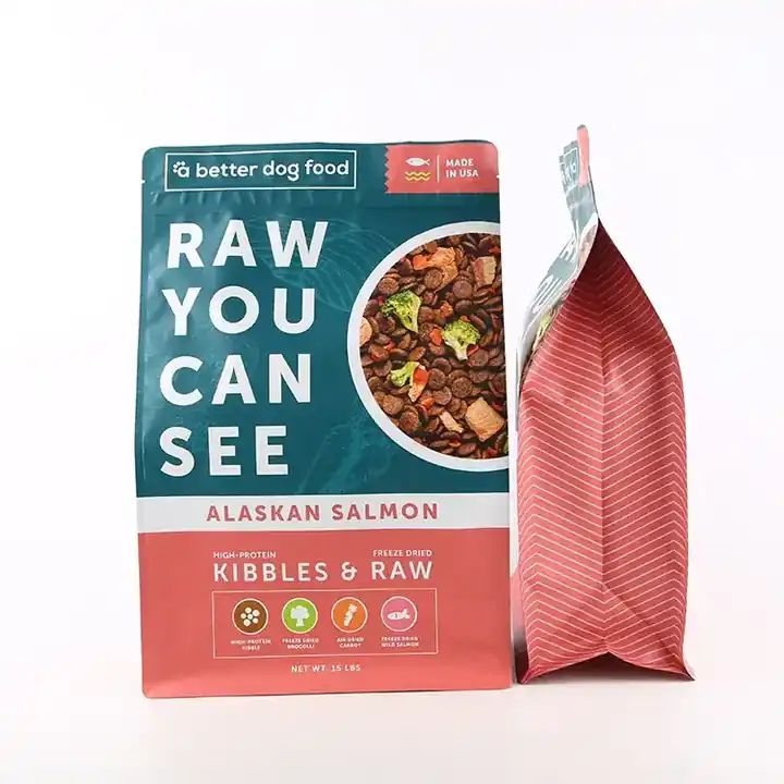 Zipper Flat Bottom Pet Food Bags product packaging photo 14