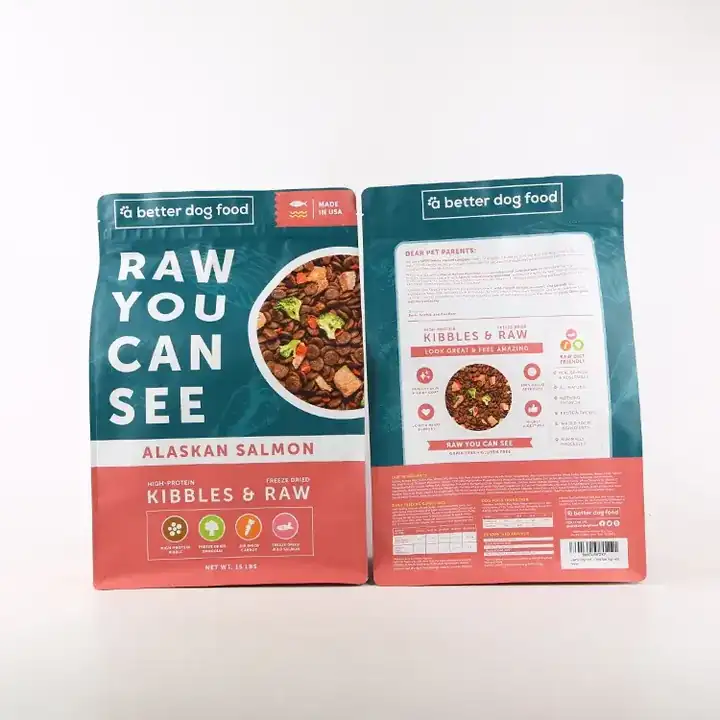 Zipper Flat Bottom Pet Food Bags product packaging photo 20