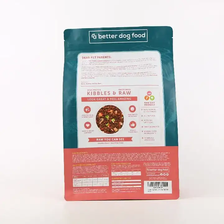 Zipper Flat Bottom Pet Food Bags product packaging photo 21